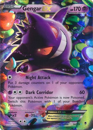 Gengar EX (34/119) (Jumbo Card) [XY: Phantom Forces] | Odin's Place