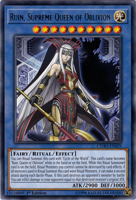 Ruin, Supreme Queen of Oblivion [CYHO-EN029] Rare | Odin's Place