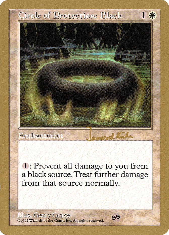 Circle of Protection: Black (Janosch Kuhn) (SB) [World Championship Decks 1997] | Odin's Place