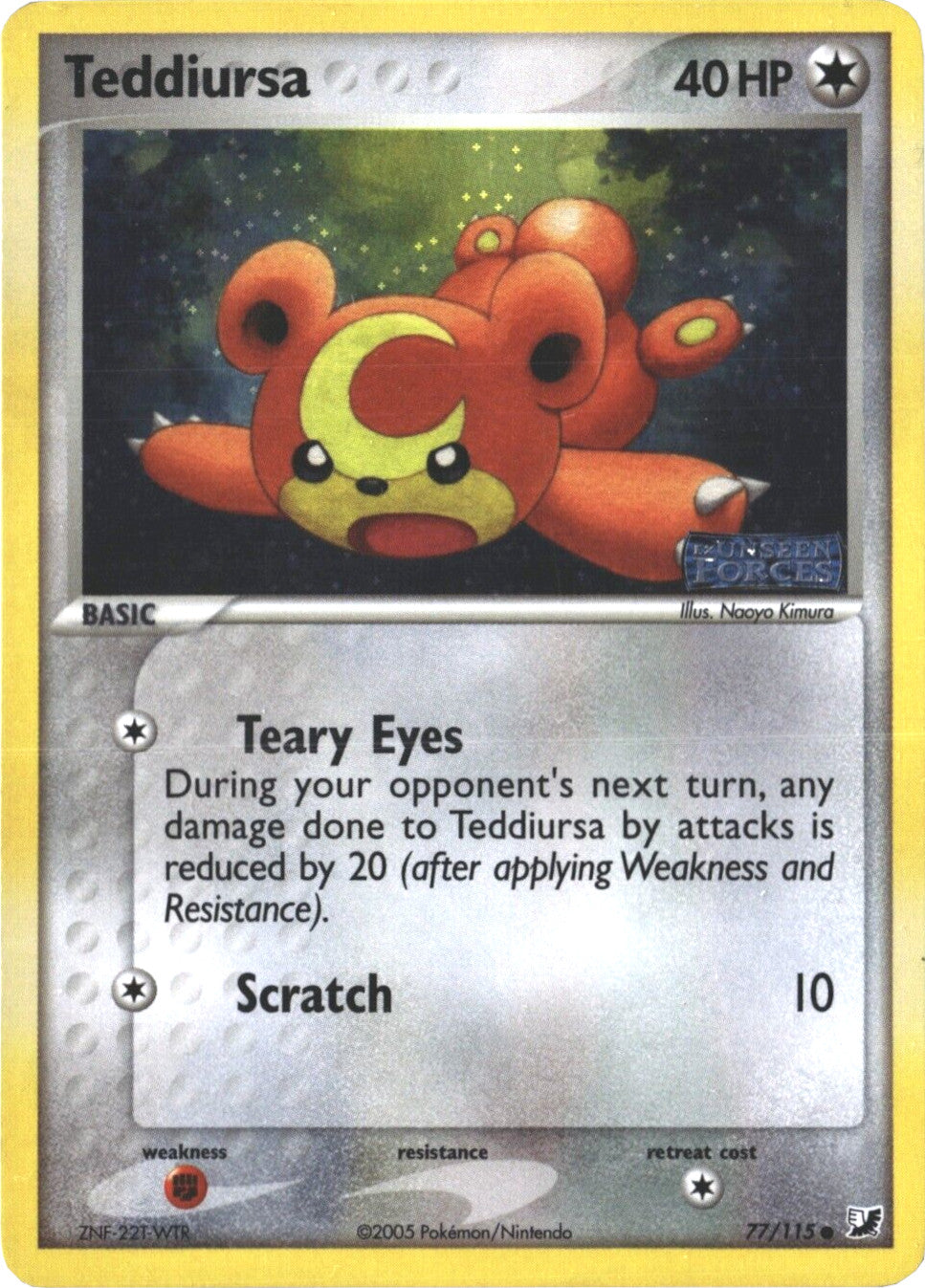 Teddiursa (77/115) (Stamped) [EX: Unseen Forces] | Odin's Place