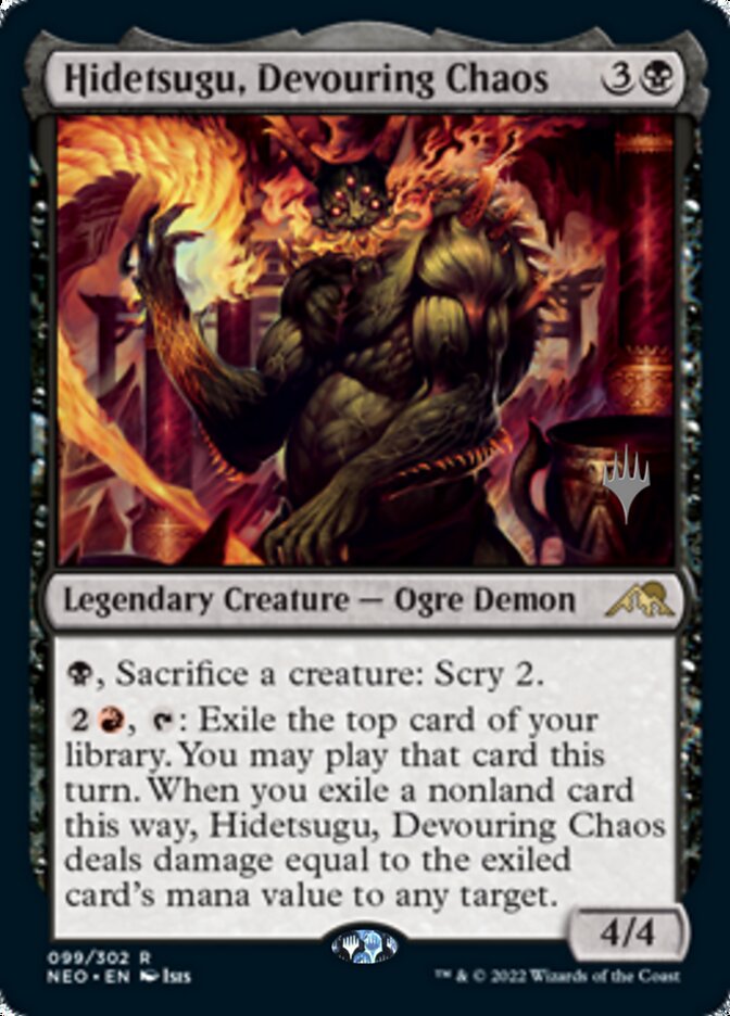 Hidetsugu, Devouring Chaos (Promo Pack) [Kamigawa: Neon Dynasty Promos] | Odin's Place