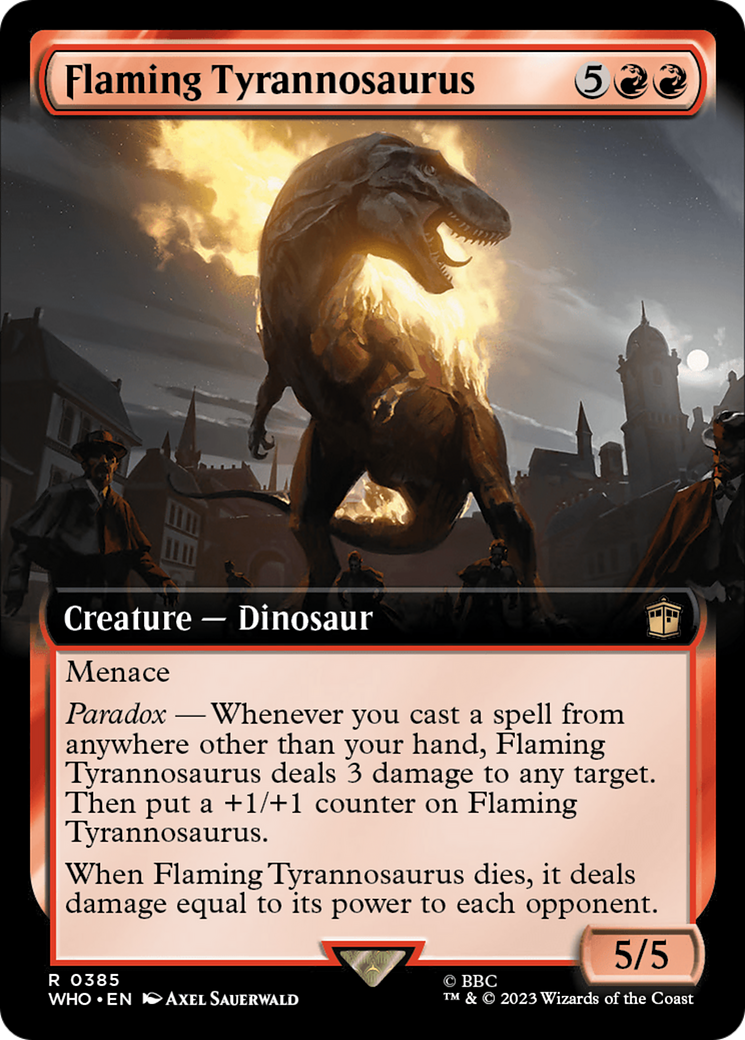 Flaming Tyrannosaurus (Extended Art) [Doctor Who] | Odin's Place