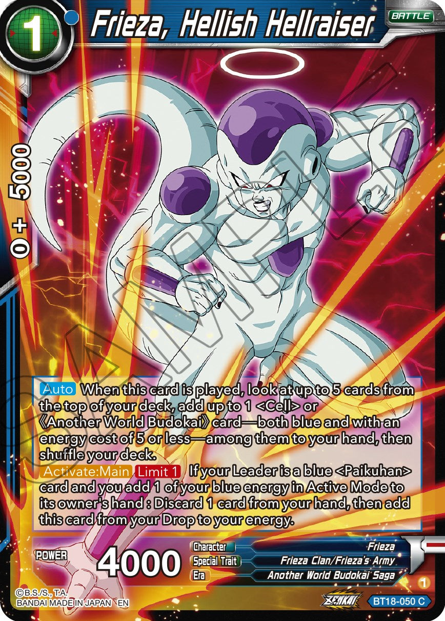 Frieza, Hellish Hellraiser (BT18-050) [Dawn of the Z-Legends] | Odin's Place