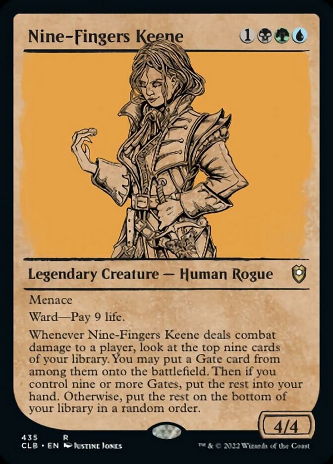 Nine-Fingers Keene (Showcase) [Commander Legends: Battle for Baldur's Gate] | Odin's Place