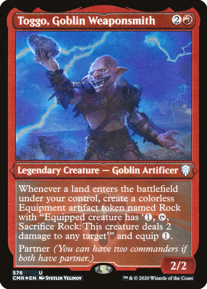 Toggo, Goblin Weaponsmith (Etched) [Commander Legends] | Odin's Place