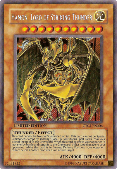 Hamon, Lord of Striking Thunder [CT03-EN006] Secret Rare | Odin's Place