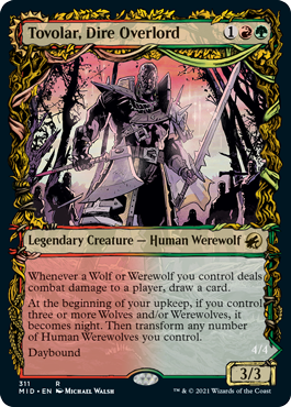 Tovolar, Dire Overlord // Tovolar, the Midnight Scourge (Showcase Equinox) [Innistrad: Midnight Hunt] | Odin's Place