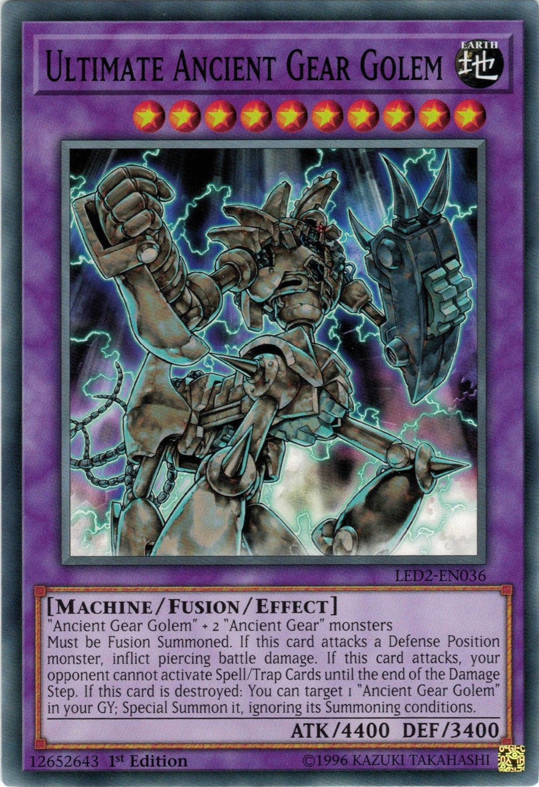 Ultimate Ancient Gear Golem [LED2-EN036] Common | Odin's Place