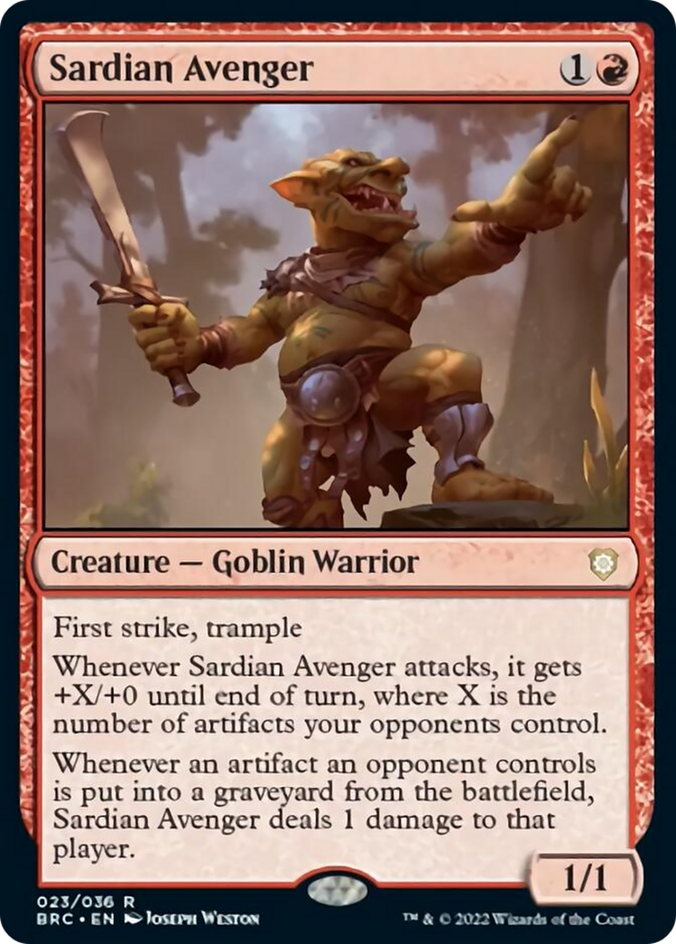Sardian Avenger [The Brothers' War Commander] | Odin's Place