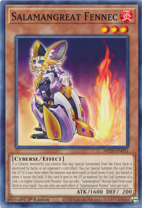 Salamangreat Fennec [MP20-EN051] Common | Odin's Place