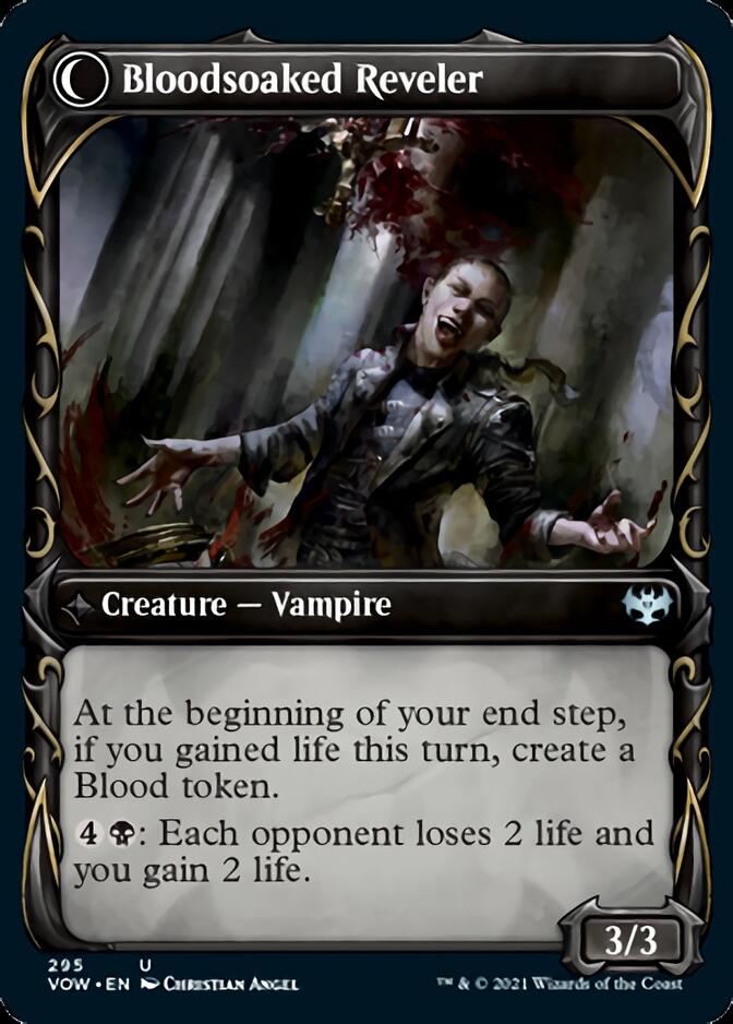 Restless Bloodseeker // Bloodsoaked Reveler (Showcase Fang Frame) [Innistrad: Crimson Vow] | Odin's Place