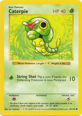 Caterpie (45/102) [Base Set Shadowless Unlimited] | Odin's Place