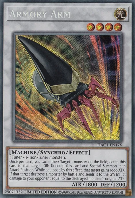 Armory Arm [HAC1-EN176] Secret Rare | Odin's Place