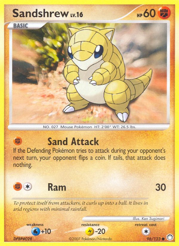 Sandshrew (96/123) [Diamond & Pearl: Mysterious Treasures] | Odin's Place