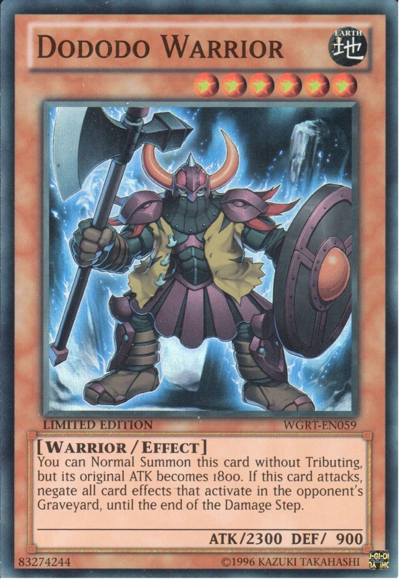 Dododo Warrior [WGRT-EN059] Super Rare | Odin's Place
