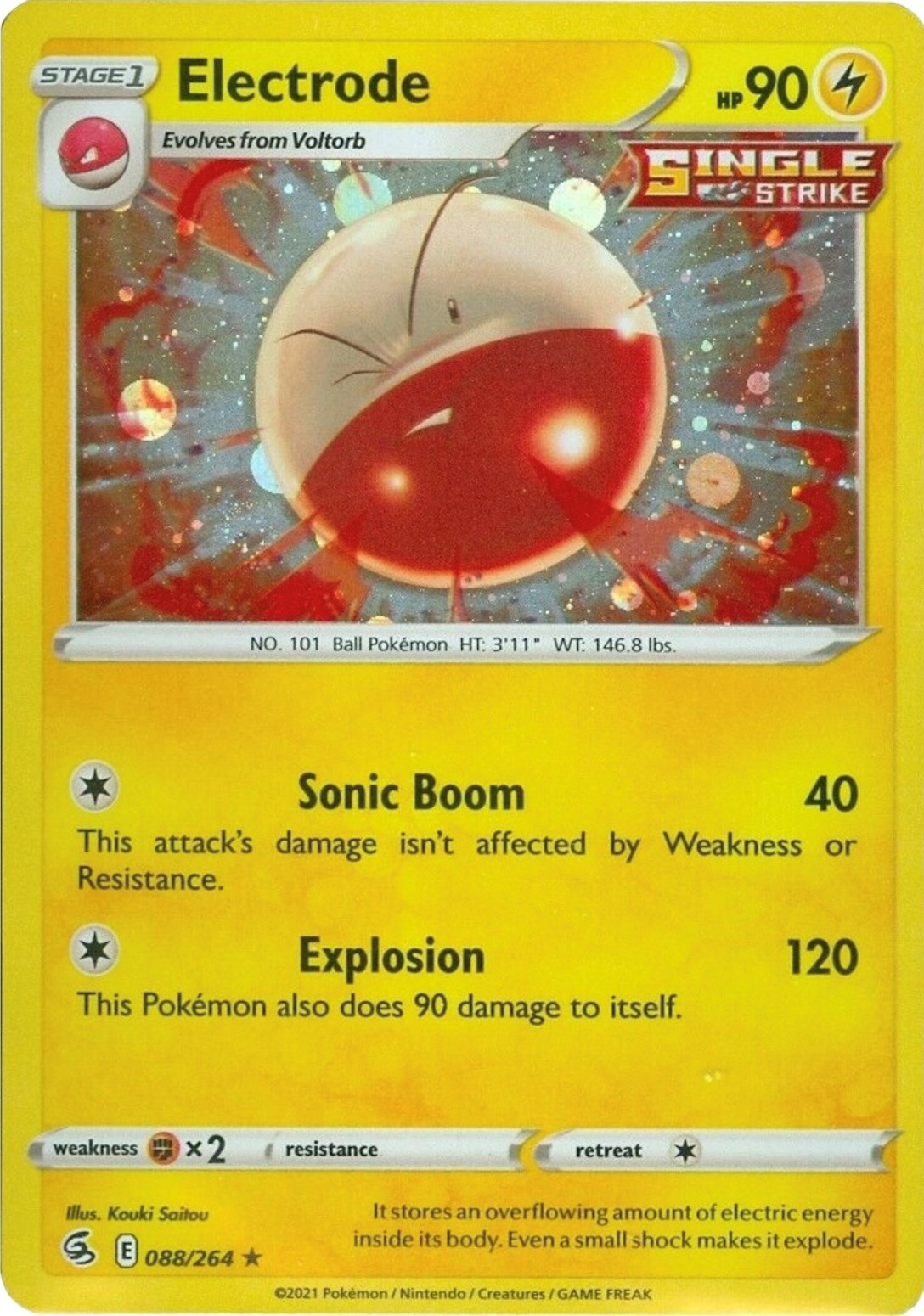 Electrode (088/264) (Cosmos Holo) [Sword & Shield: Fusion Strike] | Odin's Place