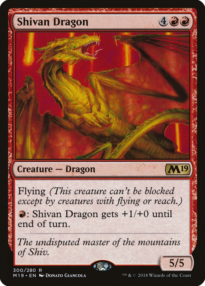 Shivan Dragon (300) [Core Set 2019] | Odin's Place