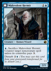 Malevolent Hermit // Benevolent Geist [Innistrad: Midnight Hunt] | Odin's Place