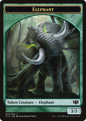 Elephant // Elf Warrior Double-Sided Token [Commander 2014 Tokens] | Odin's Place
