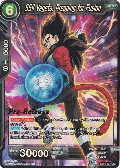 SS4 Vegeta, Prepping for Fusion (BT14-127) [Cross Spirits Prerelease Promos] | Odin's Place
