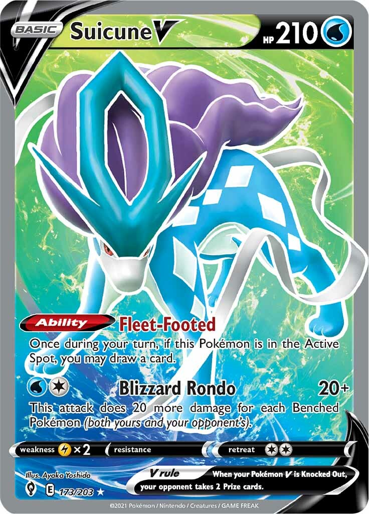 Suicune V (173/203) [Sword & Shield: Evolving Skies] | Odin's Place