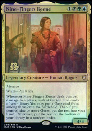 Nine-Fingers Keene [Commander Legends: Battle for Baldur's Gate Prerelease Promos] | Odin's Place