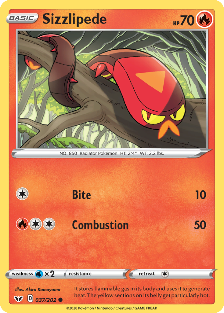 Sizzlipede (037/202) [Sword & Shield: Base Set] | Odin's Place