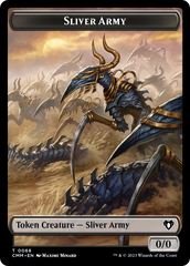 Sliver Army // Sliver Double-Sided Token [Commander Masters Tokens] | Odin's Place