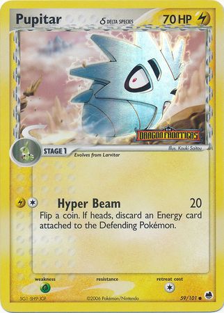 Pupitar (59/101) (Delta Species) (Stamped) [EX: Dragon Frontiers] | Odin's Place