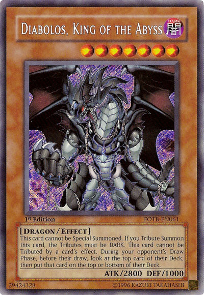 Diabolos, King of the Abyss [FOTB-EN061] Secret Rare | Odin's Place