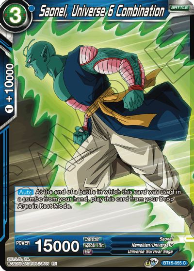 Saonel, Universe 6 Combination (BT15-055) [Saiyan Showdown] | Odin's Place