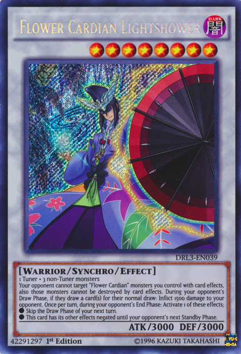 Flower Cardian Lightshower [DRL3-EN039] Secret Rare | Odin's Place