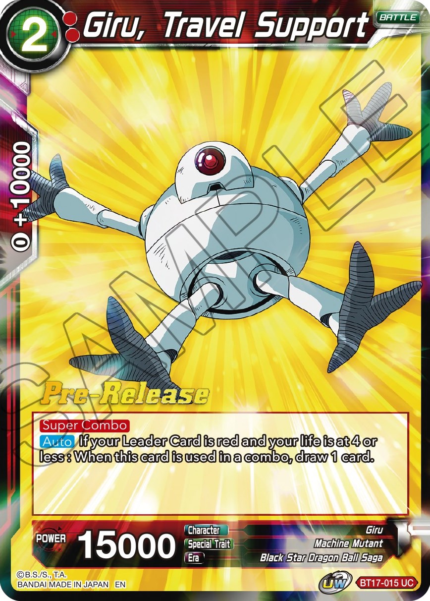 Giru, Travel Support (BT17-015) [Ultimate Squad Prerelease Promos] | Odin's Place