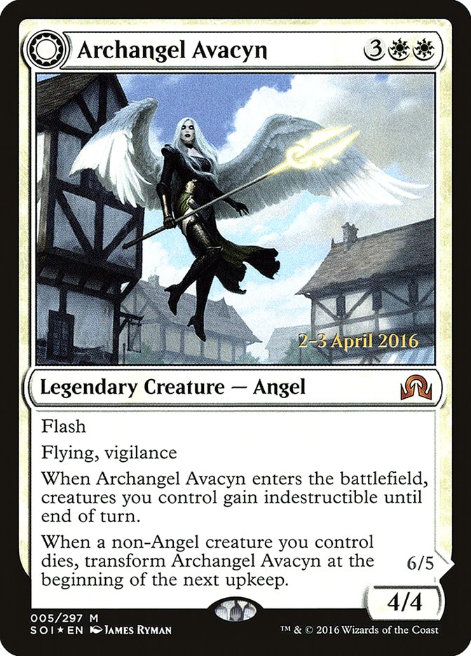 Archangel Avacyn // Avacyn, the Purifier [Shadows over Innistrad Prerelease Promos] | Odin's Place