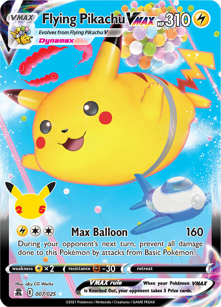 Flying Pikachu VMAX (007/025) [Celebrations: 25th Anniversary] | Odin's Place