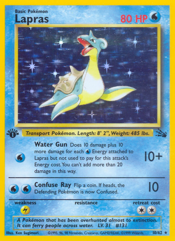 Lapras (10/62) [Fossil 1st Edition] | Odin's Place