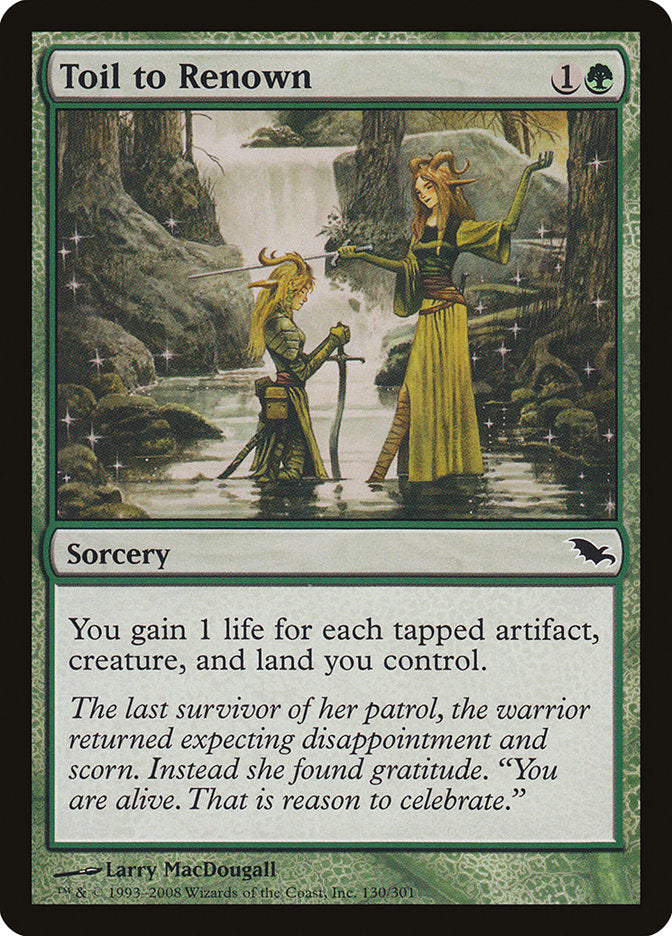 Toil to Renown (130) [Shadowmoor] | Odin's Place