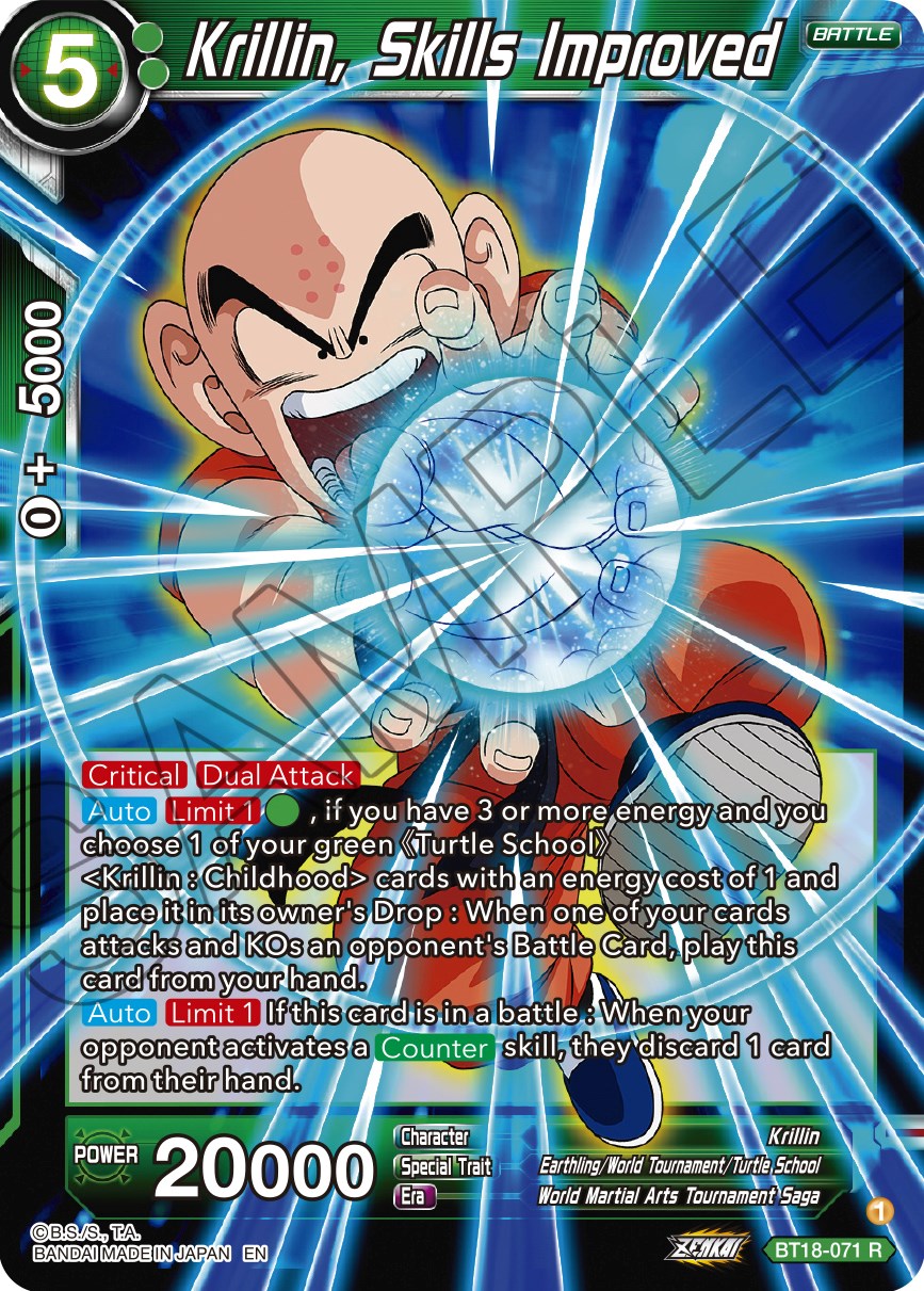 Krillin, Skills Improved (BT18-071) [Dawn of the Z-Legends] | Odin's Place