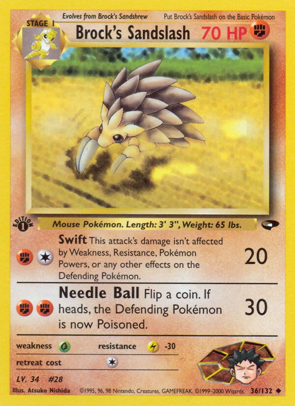 Brock's Sandslash (36/132) [Gym Challenge 1st Edition] | Odin's Place