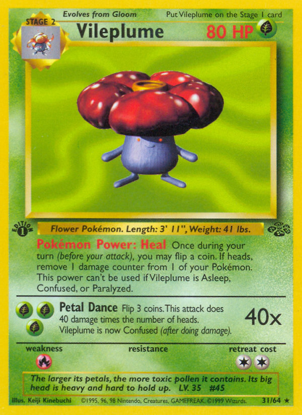 Vileplume (31/64) [Jungle 1st Edition] | Odin's Place