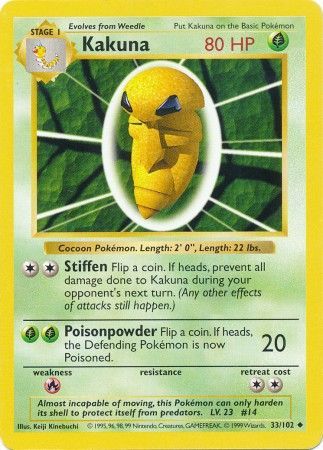 Kakuna (33/102) [Base Set Shadowless Unlimited] | Odin's Place