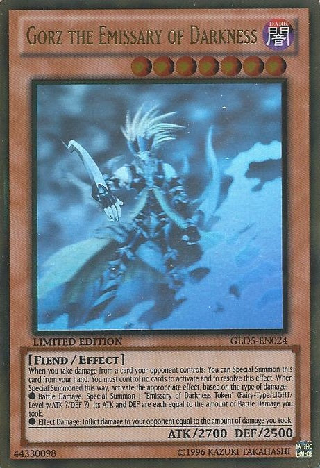 Gorz the Emissary of Darkness [GLD5-EN024] Ghost/Gold Rare | Odin's Place