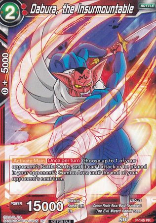 Dabura, the Insurmountable (Power Booster: World Martial Arts Tournament) (P-145) [Promotion Cards] | Odin's Place