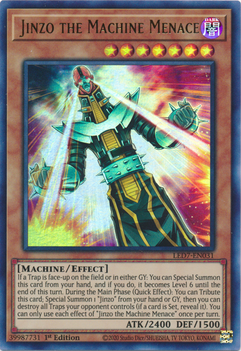 Jinzo the Machine Menace [LED7-EN031] Ultra Rare | Odin's Place