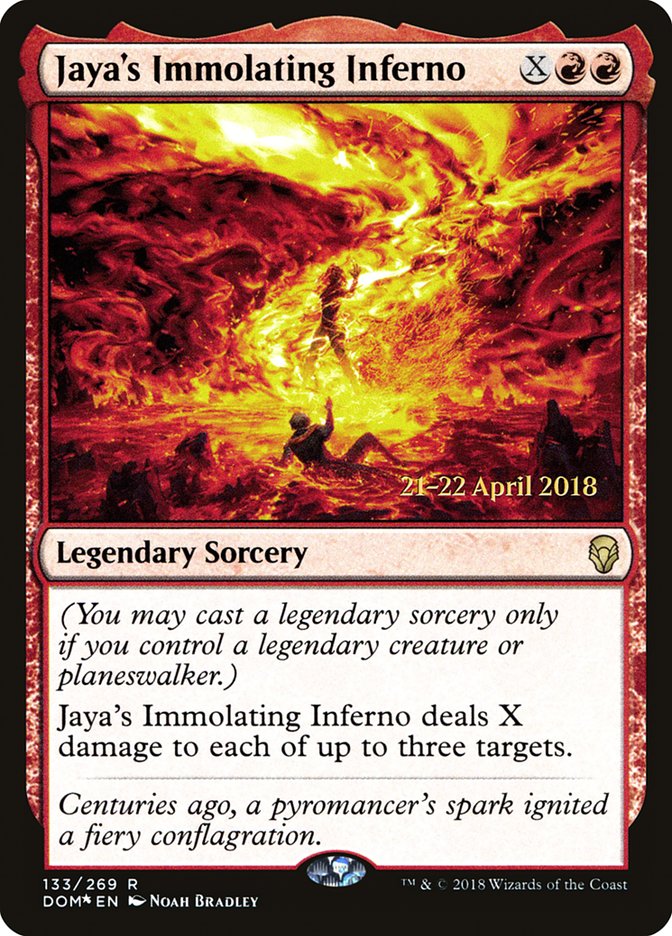 Jaya's Immolating Inferno (133) [Dominaria Prerelease Promos] | Odin's Place