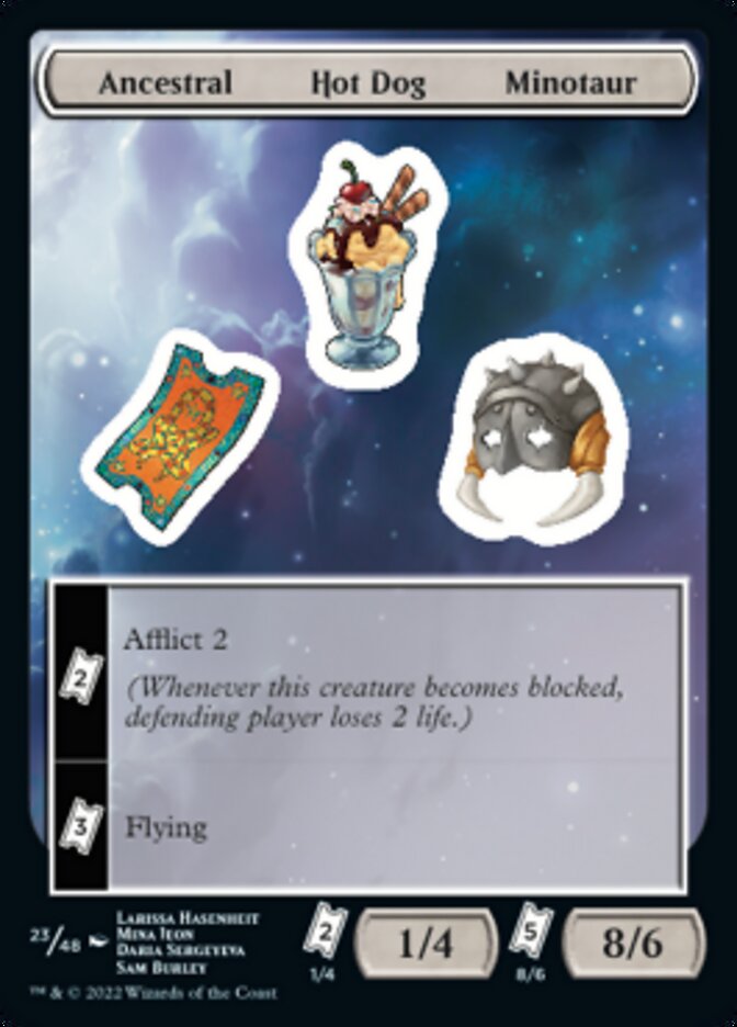 Ancestral Hot Dog Minotaur [Unfinity Stickers] | Odin's Place