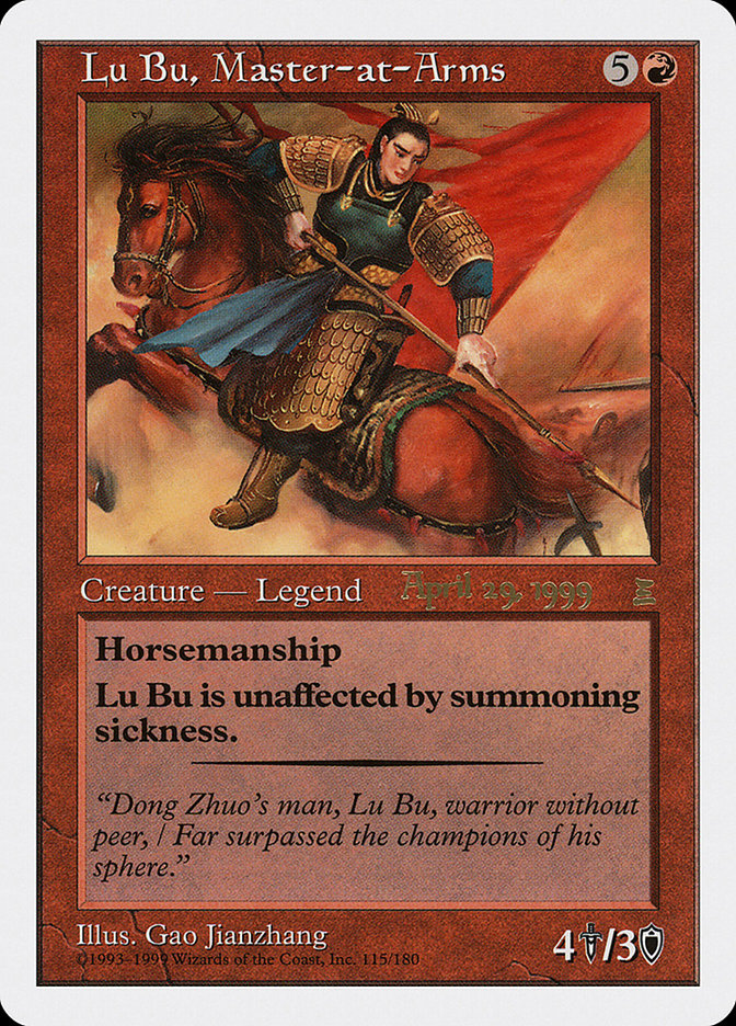 Lu Bu, Master-at-Arms (115) (April 29, 1999) [Portal Three Kingdoms Promos] | Odin's Place