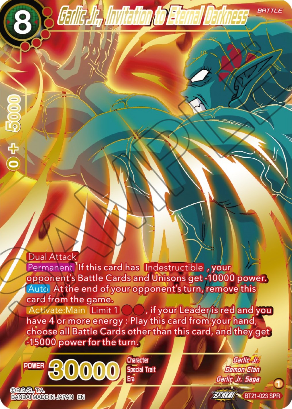 Garlic Jr., Invitation to Eternal Darkness (SPR) (BT21-023) [Wild Resurgence] | Odin's Place