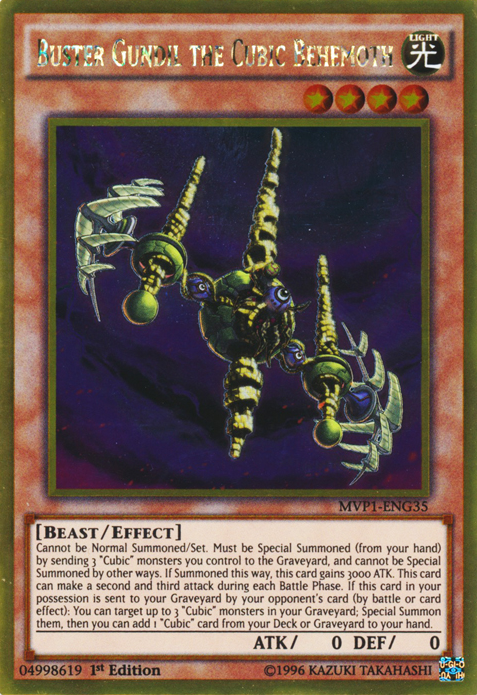 Buster Gundil the Cubic Behemoth [MVP1-ENG35] Gold Rare | Odin's Place