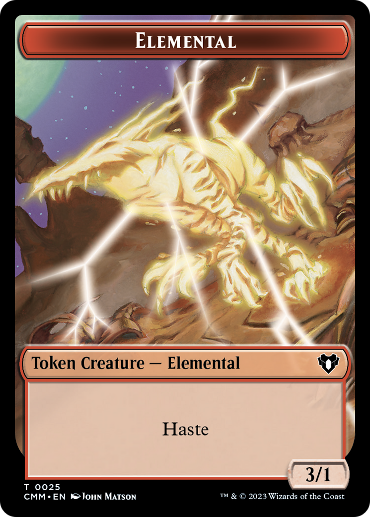 Elemental Token (25) [Commander Masters Tokens] | Odin's Place